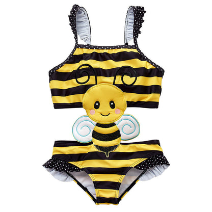 New Big Children's Ice Cream Hot Spring One-piece Swimsuit