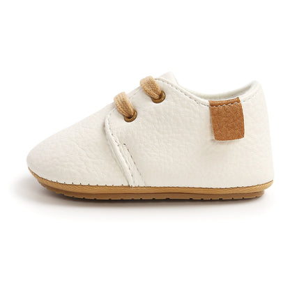 Luxury Soft Leather Baby Moccasins Shoes Newborn Rubber Sole First Walkers Boys Toddler Shoes