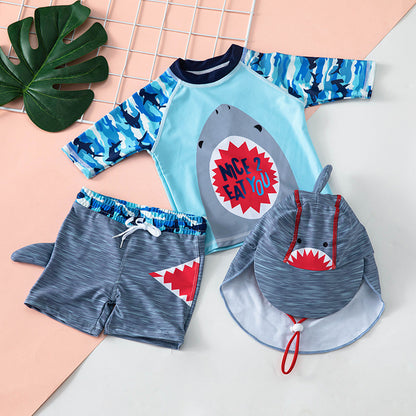 Sunscreen Quick-drying Suit Swimming Trunks For Small, Medium And Big Kids