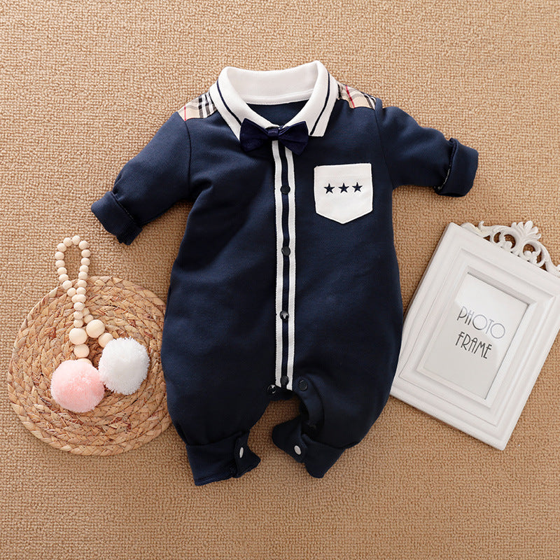 Gentleman's baby clothes long sleeve baby onesies