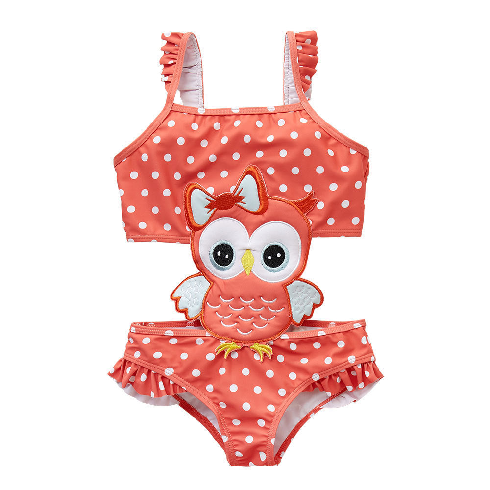 New Big Children's Ice Cream Hot Spring One-piece Swimsuit