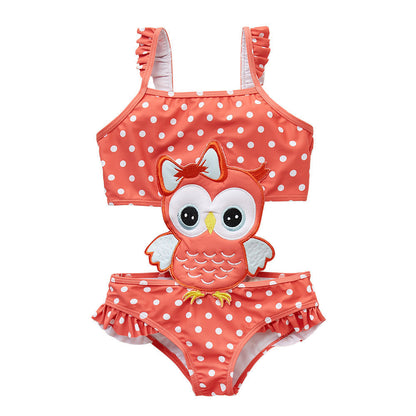 New Big Children's Ice Cream Hot Spring One-piece Swimsuit