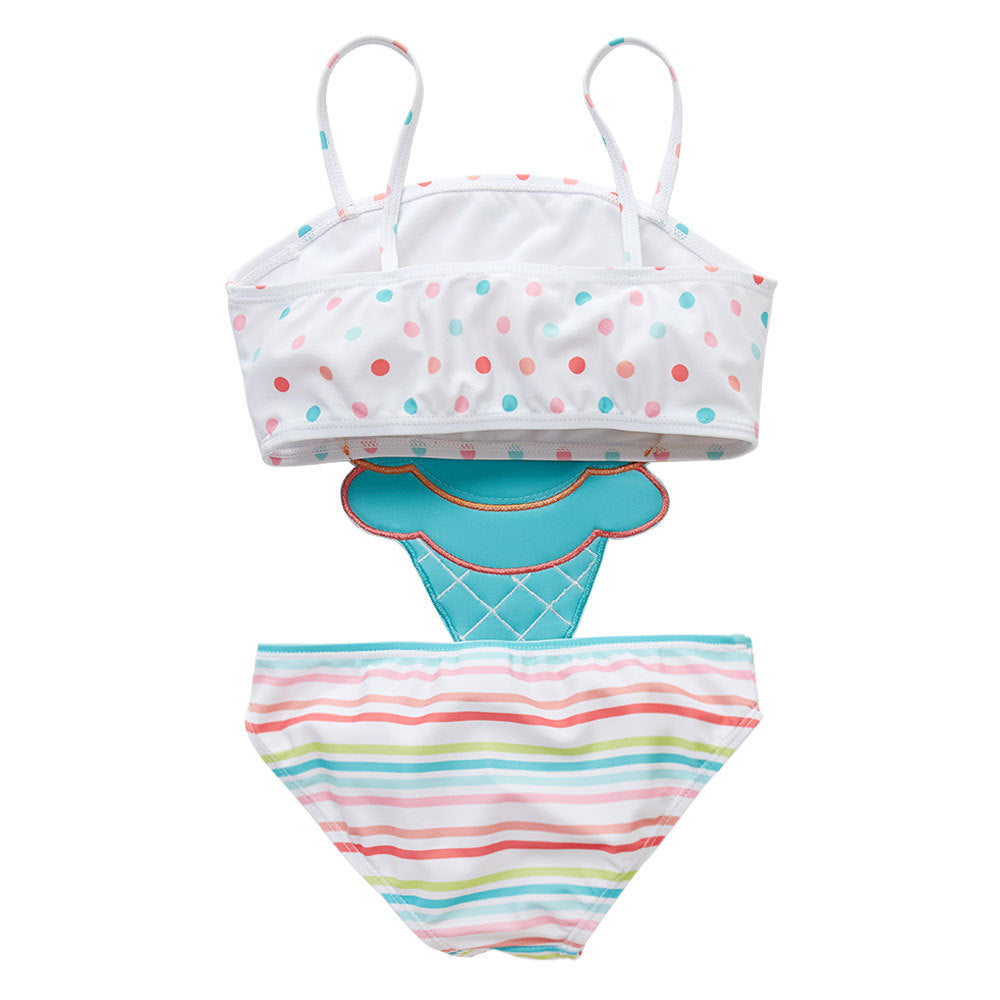 New Big Children's Ice Cream Hot Spring One-piece Swimsuit