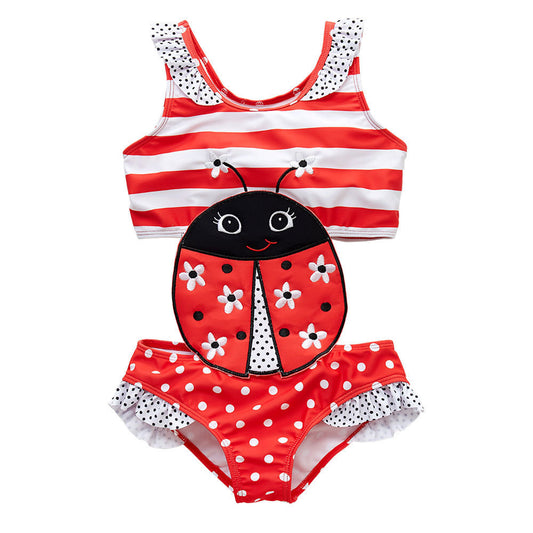 New Big Children's Ice Cream Hot Spring One-piece Swimsuit